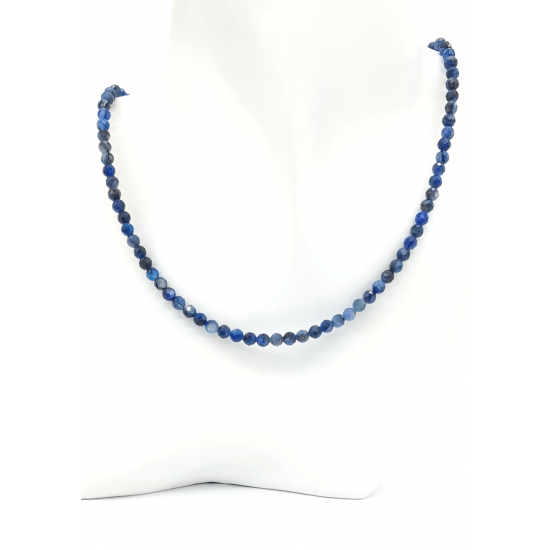Halskette aus facettiertem blauen Kyanit