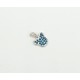Silberanhänger mit niedlichem Motiv mit Glaskristall babyblau