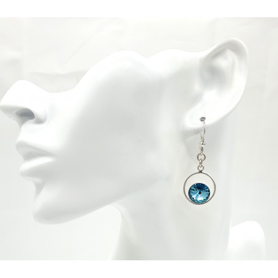 Ohrringe aus Silber 925 mit Kristallglas